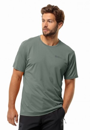 Jack Wolfskin Delgami S/s T-shirts Heren Groen | 78693506