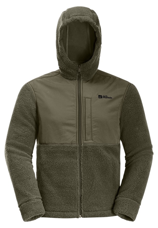 Jack Wolfskin Felslicht Hooded Fleece Jassen Heren Olijfgroen | 88910688