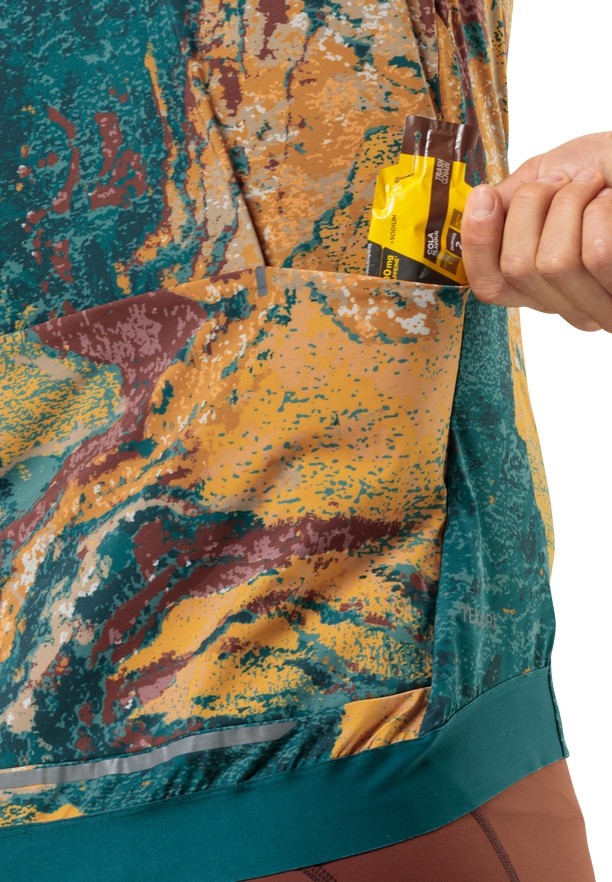 Jack Wolfskin Gravex Printed Fz S/s T-shirts Heren Turquoise | 63063104