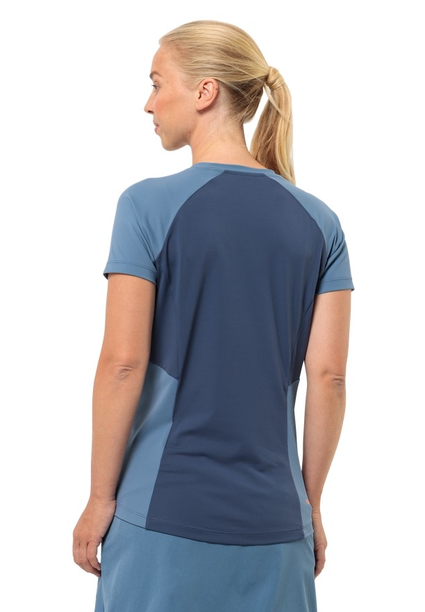 Jack Wolfskin Narrows T-shirts Dames Blauw | 33389688