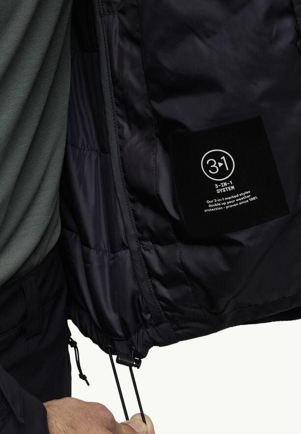 Jack Wolfskin Romberg 3in1 Jassen Heren Zwart | 32906351