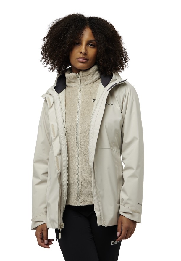 Jack Wolfskin Rotwand 3in1 Jassen Dames Grijs | 27533248